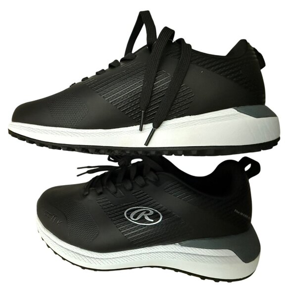 Rawlings Mens Black Coolflo Athletic Turf Shoes Size 6.5D Man Made Baseball NWOB - Picture 3 of 15